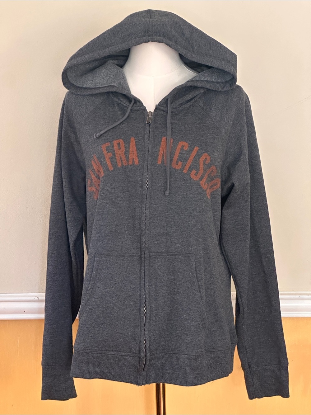 Todd Snyder Charcoal Gray Hoodie with San Francisco Print